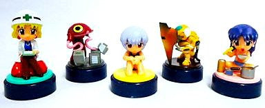 Sega Evangelion bottle cap figure 2 all five 